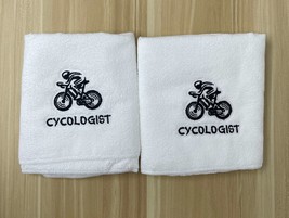 Cycologist set of 2 Embroidered Microfiber Towel - £7.85 GBP