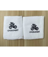 Cycologist set of 2 Embroidered Microfiber Towel - £7.82 GBP