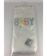 Grow Time Baby Blanket Unisex 100% Acrylic White Fringe Trim Vintage New... - £38.62 GBP