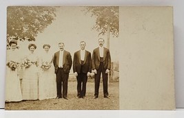 RPPC Edwardian Wedding Party c1910 Postcard G6 - $7.45