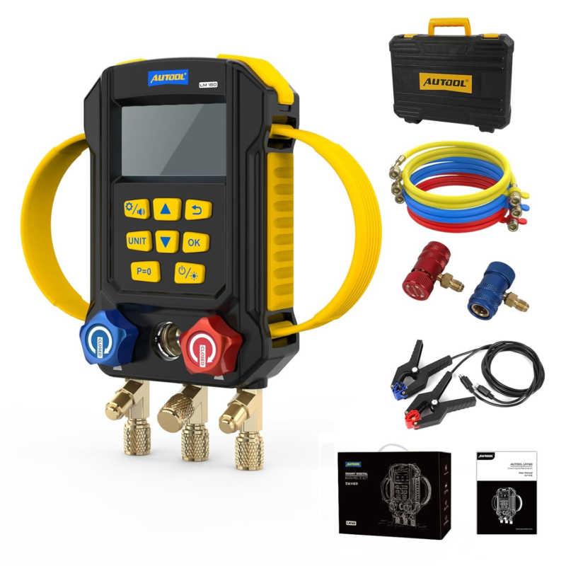 Digital Manifold Gauge,Hvac 95 Refrigerant Recharge Kit,Vacuuming HVAC G... - $272.94