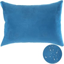 Waterproof Pillow Set of 1 Sea Blue,Home Pillow Removable Cover, (Size:M,14x18&quot;) - £10.73 GBP