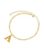 Top Selling Cuban Link Anklet Bracelet A-Z Alphabet Initial Anklets 18k ... - $25.80