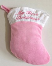 Christmas Stocking My 1ST First Baby Girls Pink White Dan Dee Collectors... - $10.69