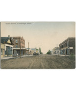 Early 1900s Unmailed Cambridge Minnesota Antique Street Scene Postcard - £11.71 GBP