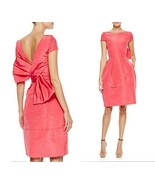 $3400 OSCAR DE LA RENTA STUNNING PINK BOW RUNWAY SILK DRESS GOWN 8 - $1,199.00