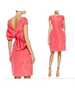 $3400 OSCAR DE LA RENTA STUNNING PINK BOW RUNWAY SILK DRESS GOWN 8 - £958.42 GBP