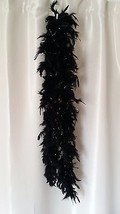 Black and Shiny Silver Feather Boa Scarf PARTY 72&quot; L x 6&quot; W  Women Men Craft - £10.22 GBP