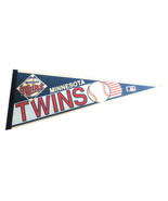 Vintage 1990s Minnesota Twins Full Size Pennant Flag 30&quot; Baseball MLB - $9.00