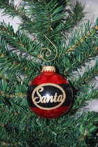Santa&#39;s Belt 2-5/8&quot; Glass Ball Christmas Ornament - £7.94 GBP