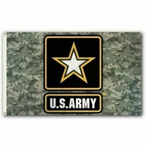 3x5FT Flag Camo United States Army Star Military USA Camouflage Banner Pennant - £10.97 GBP