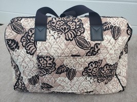 Vera Bradley Key West QVC Exclusive Large Weekender Travel Bag Rare Beige Black - £55.53 GBP