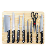 Gibson Home Wildcraft 10 Piece Cutlery Set with Wooden Cutting Board - $58.74 CAD