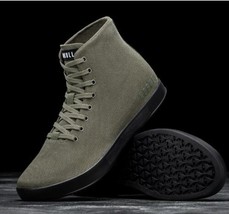 Unisex Olive Green &amp; Black Nobull High-Top Canvas Men&#39;s 7 Women&#39;s 8.5 - $28.50