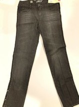 Cherokee Jeans Girls Size 16 Black Skinny Sequins Adjustable Waist Low Rise NWT - £4.53 GBP