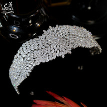High-Quality European Baroque Crowns, CZ Bridal Tiaras And Crowns, Vintage Cryst - £115.01 GBP