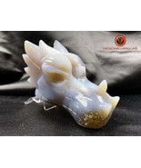 dragon skull, crystal dragon skull, handcrafted work, unique piece, geode - $99.00