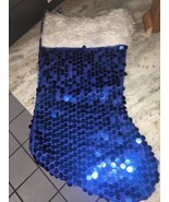 Sequins Blue Christmas Hanging Stocking-SHIPS N 24 HOURS - €12,43 EUR