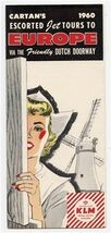 KLM Royal Dutch Airlines Escorted Jet Tours to Europe Brochure 1960 DC-8 - $17.82