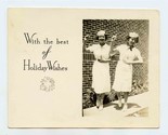 With the Best of Holiday Wishes Photo Card 2 Women White Dresses Sailor ... - $17.82