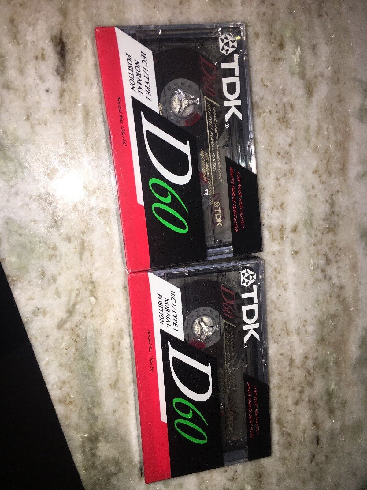 (2x) TDK D60 High Output IEC Type I Audio Cassette NEW SEALED - $14.85