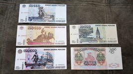 Reprint on paper with W/M Russia 10000-500000 ruble 1993-1995  FREE SHIPPING ! - £29.09 GBP