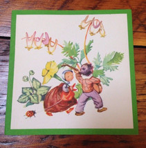 Vintage 1940s Brownie Baby Pixie Fairy Angel Nature Flowers Blank Greeti... - $24.99