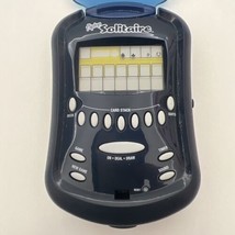 Radica Lighted Solitaire Fliptop Handheld Game Blue 2003 Flip Top - Tested  - £10.13 GBP