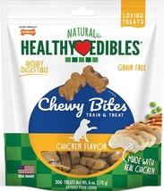 Nylabone Natural Healthy Edibles Chicken Chewy Bites Dog Treats - £24.85 GBP