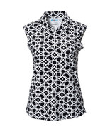 NWT Ladies IBKUL ICIKULS SEAN Black &amp; White Sleeveless Golf Shirt - M &amp; L - $62.99