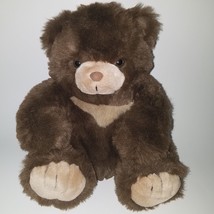 VTG Fancy Zoo Brown Bear Plush Stuffed Animal Toy Lovey 13&quot; Sitting Soft... - £32.92 GBP