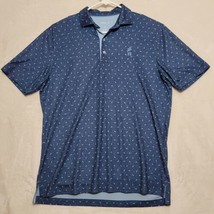 Johnnie O Polo Shirt Mens Size Medium Blue Golf Stretch Performance Drop Cut - £19.01 GBP