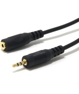 15&#39; ft 3.5mm 1/8&quot; M-F Stereo Headphone Extension Audio Sound Cable Wire ... - $7.12