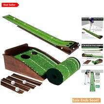 Indoor/Outdoor Golf Putting Green Mat - 120in with Automatic Ball Return - $139.54