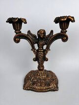 Vintage Silumin Candle Holder Candlestick for Two Candles 6.6' - $59.00