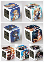 Japanese Anime Sword Art Online Seven Color Change Glowing Digital Alarm Clock - $16.99