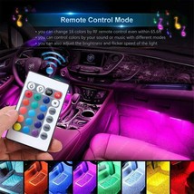Car Interior Lights Neon RGB LED Strip Bars 4PCS Car Decor Lighting Seat Lamps - £19.11 GBP