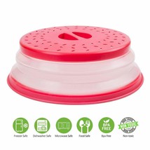 Silicone Folding Collapsible Microwave Cover Splatter Screen Red USA Seller - $8.90