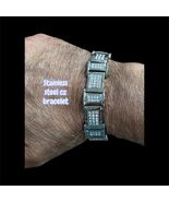 Stainless steel CZ Bracelet 15mm wide 8” - $49.99