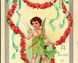 Vintage Saint Valentin Carte Postale 1918 Un Token De Amour - United Art... - £5.74 GBP