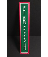 Authentic Jimmy Johns FRESH Metal Tin Advertising Sign 21.25&quot;h x 4&quot;w 2004 - £19.65 GBP