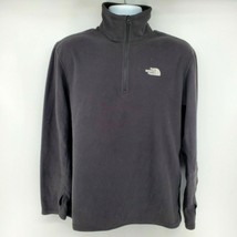 The North Face Half Zip Pullover Fleece Long Sleeve Sweater Size M Black - $28.81
