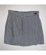 Vintage Y2K 90 80s Wrap Skort Skirt 9 Shorts High Waist Spring Summer Pl... - £35.56 GBP