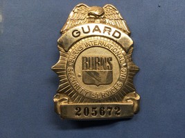 BURNS INTERNATIONAL SECURITY SERVICES GUARD BADGE - £19.65 GBP