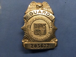 BURNS INTERNATIONAL SECURITY SERVICES GUARD BADGE - $34.28 CAD