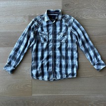 Roar Truce Button Down Long Sleeve Plaid Shirt for Buckle Richness Embro... - $24.99