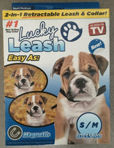 Lucky Leash Retractable Magnetic Dog Leash &amp;Collar SZ-Small/Medium 10-35 lbs.NIB - £7.23 GBP