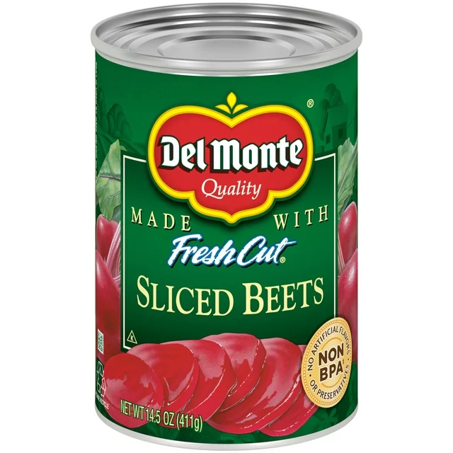 Del Monte Canned Beets Sliced Canned Vegetables, 14.5 oz Can, Pak Of 8 - $21.00