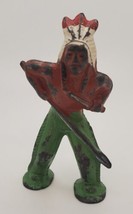 Vintage Hollow Lead Native American Indian Figure Holding Spear Knife 1950s - £19.67 GBP