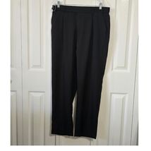 MANFINITY Black Wide Leg Trousers Elastic Waist Belted Pleated Tailored XL - €12,83 EUR